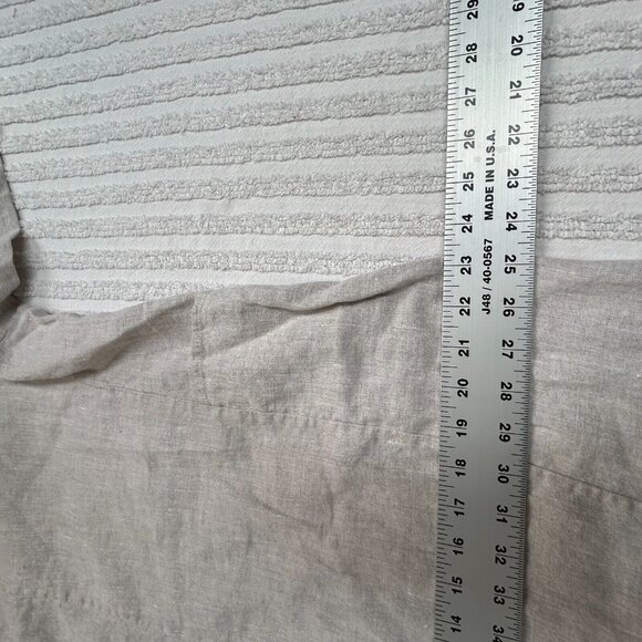 Tancredi & Morgen Women's 3/4 Sleeves Shirt Dress Linen IVORY Large/XL Side Slit - Picture 6 of 7